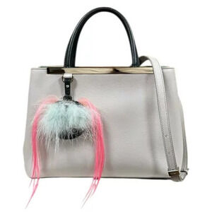 Fendi Monster Bag Bugs Monster Shoulder Leather Beige Cream